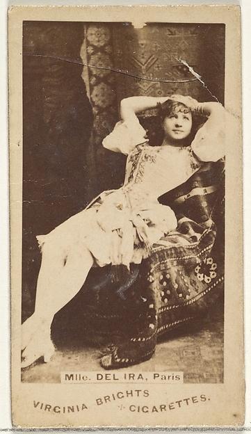 Allen & Ginter, Mlle. Del Ira, Paris, from the Actors and Actresses series (N45, Type 1) for Virginia Brights Cigarettes