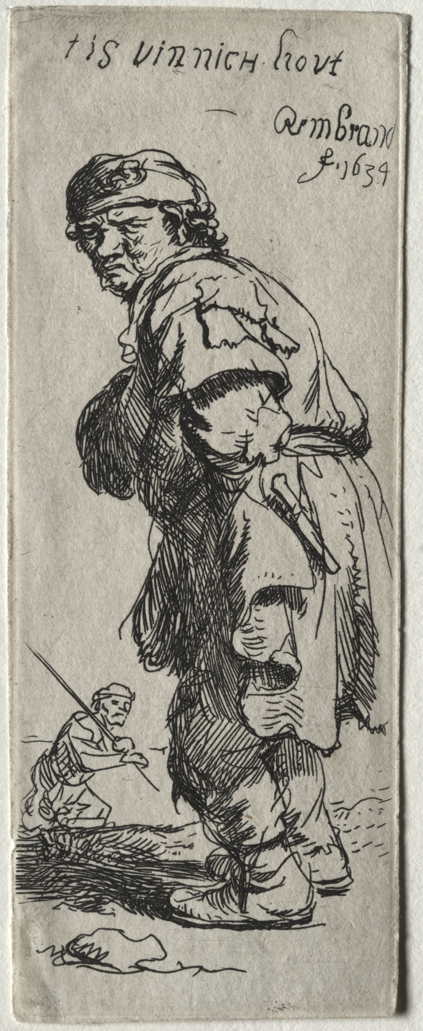 Rembrandt van Rijn, A Peasant Calling Out: "it's very cold"