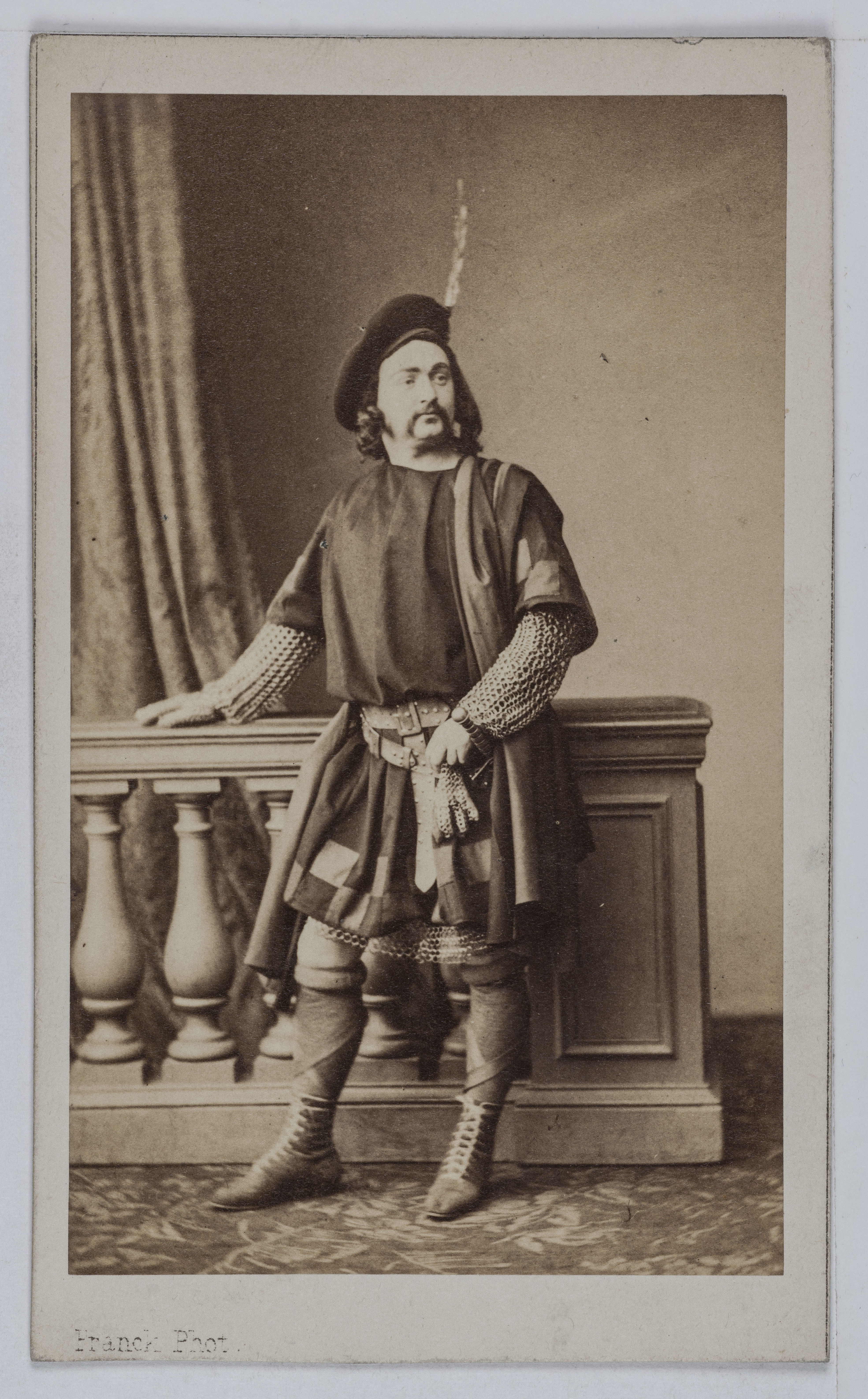 Franck, Portrait de Jean-Jacques Emile Alfred Riga (1837-1883), acteur de théâtre entre 1854 et 1871.