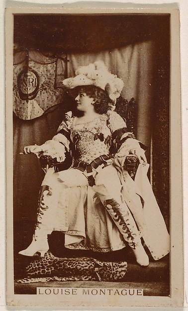 Kinney Brothers Tobacco Company, Louise Montague, from the Actresses series (N245) issued by Kinney Brothers to promote Sweet Caporal Cigarettes
