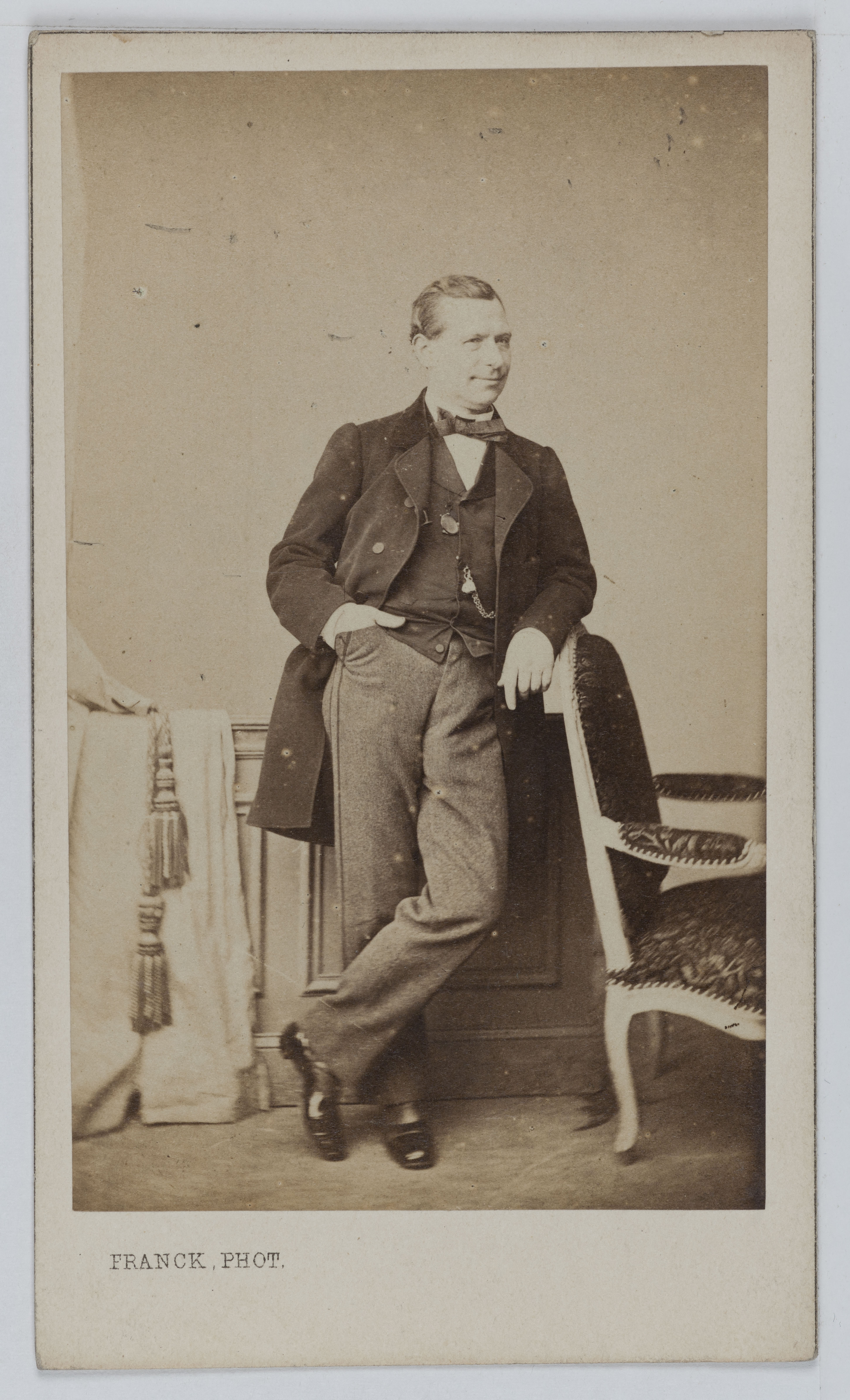 Franck, Portrait de Pierre Alfred Ravel (1811/1813--1881), acteur de théâtre entre 1837 et 1876.