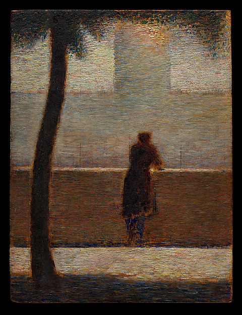 Georges Seurat, A Man Leaning on a Parapet