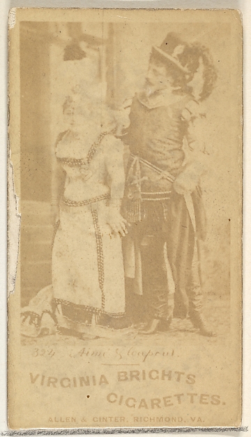 Allen & Ginter, Card 324, Aimi Gloryprint, from the Actors and Actresses series (N45, Type 1) for Virginia Brights Cigarettes