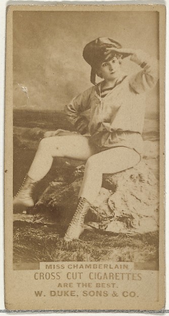 W. Duke, Sons & Co., Miss Chamberlain, from the Actors and Actresses series (N145-3) issued by Duke Sons & Co. to promote Cross Cut Cigarettes