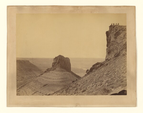 A. J. Russell, [Party of excursionists to right on peaks above Green River, Wyoming]