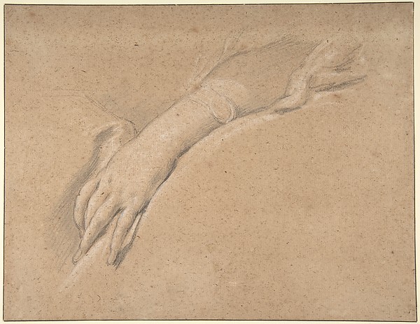 François Boucher, Study of the left hand of Mme de Pompadour