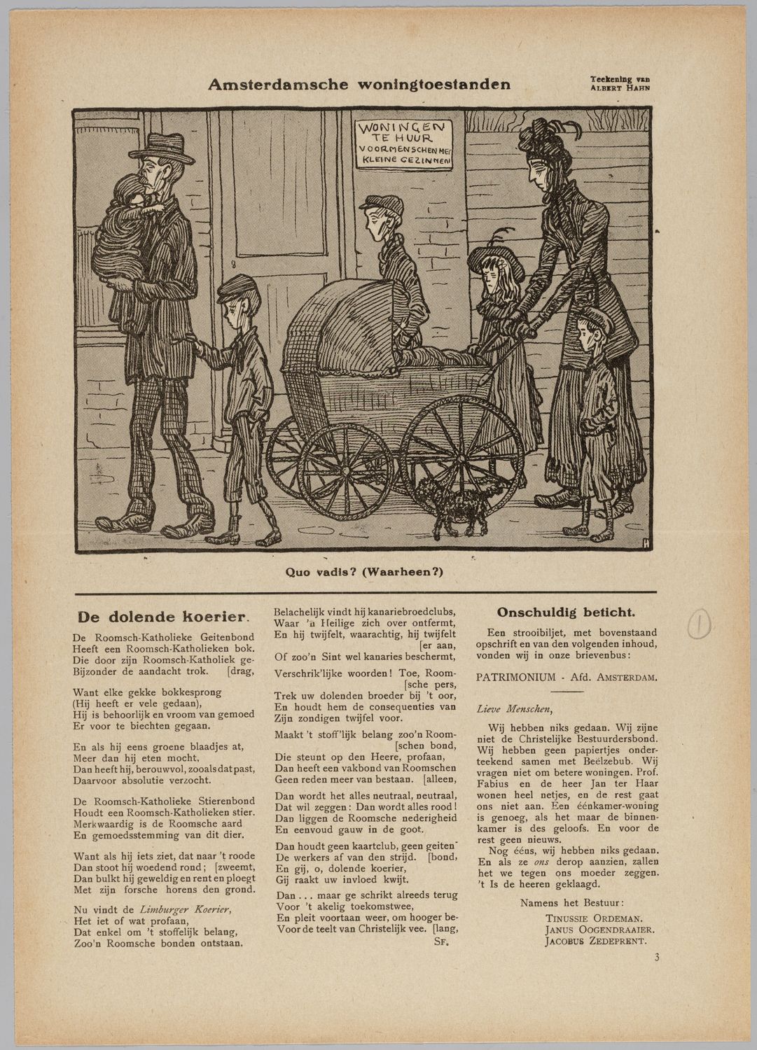 Hahn, Albert,draughtsman., Amsterdamsche woningtoestanden