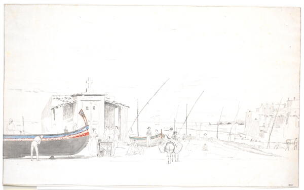 Martinus Rørbye, Parti af havnen i Palermo