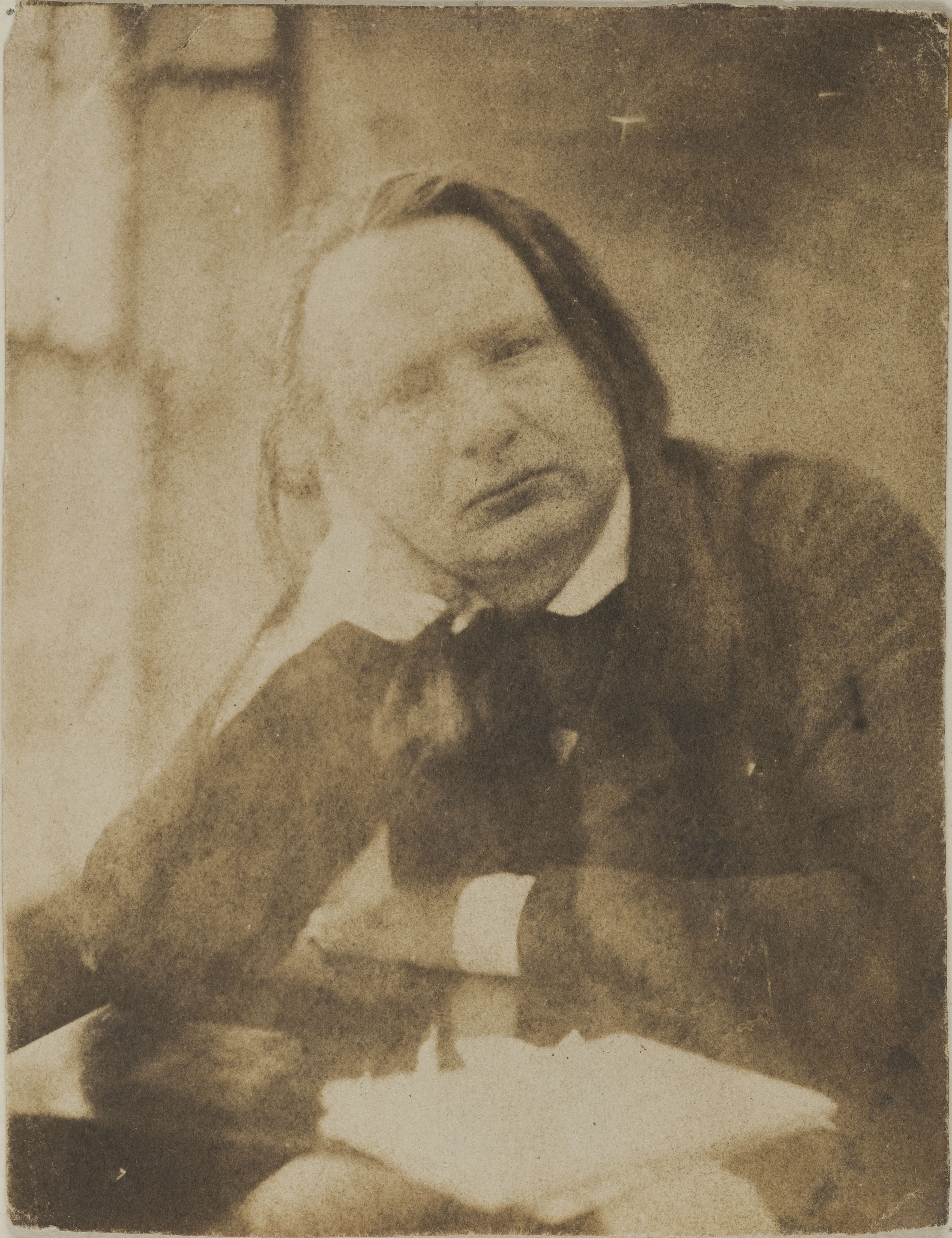 Charles Hugo, Victor Hugo accoudé à une table dans la serre de Marine Terrace