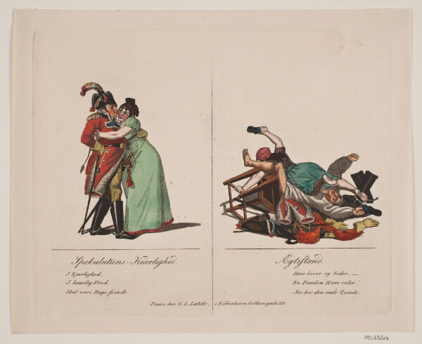 Gerhard Ludvig Lahde, Spekulationskærlighed - Ægtestand
