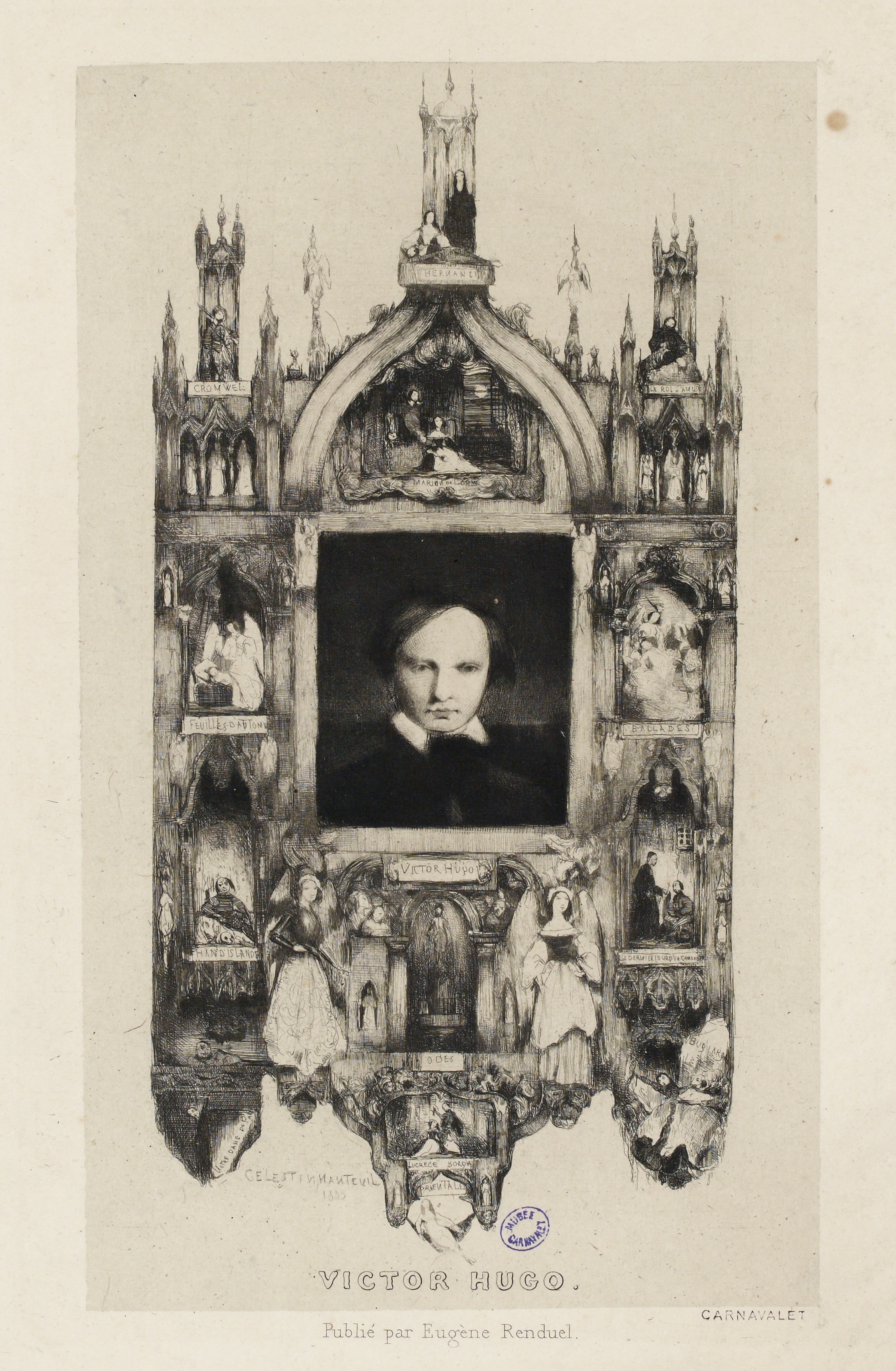 Célestin Nanteuil, Portrait de Victor Hugo.
