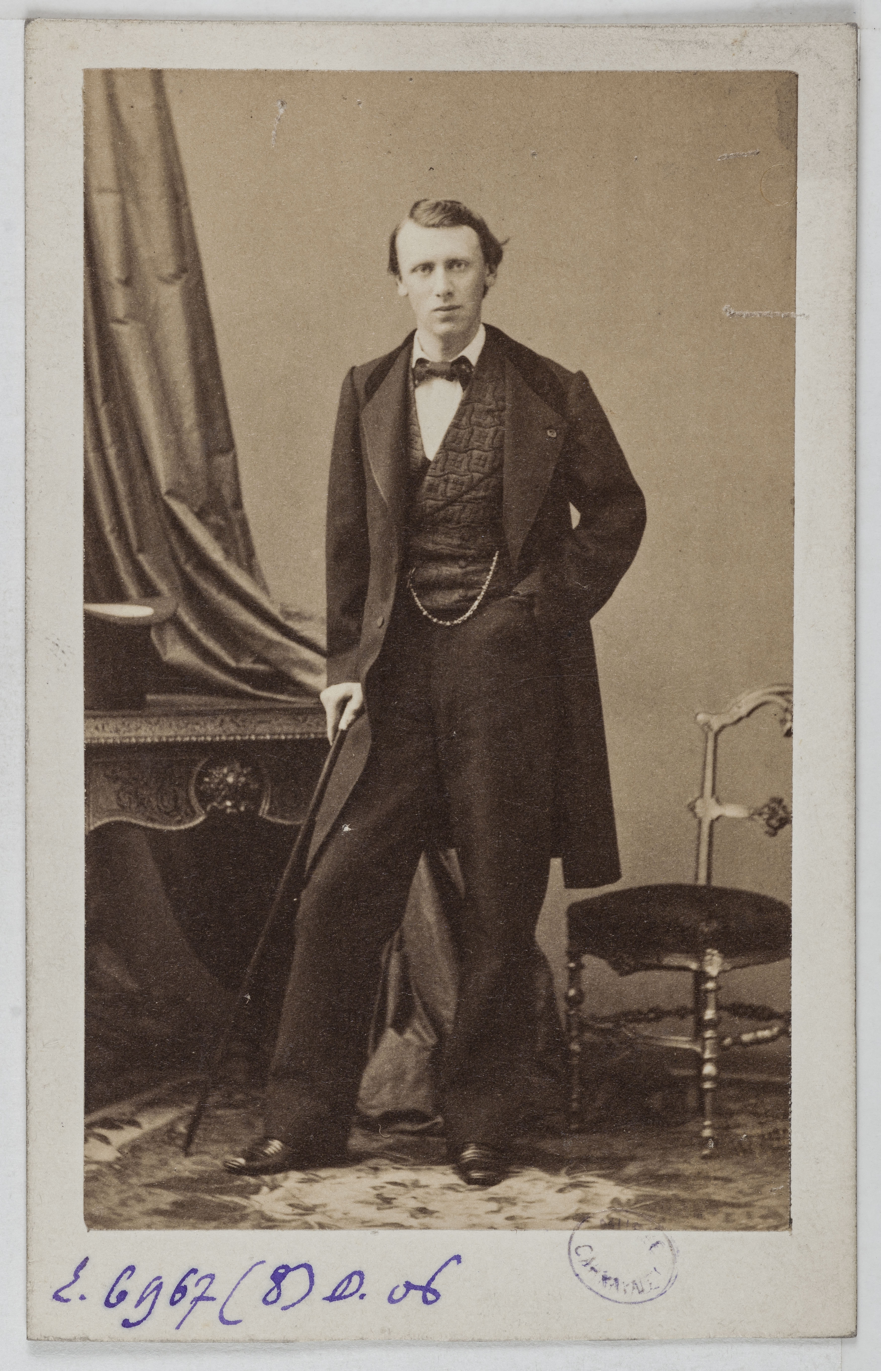 Disderi & Cie, Portrait du Prince d'Orange, dit Prince Citron, fils de Guillaume III de Hollande, héritier du trône.