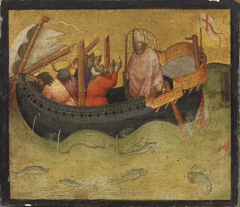 Agnolo Gaddi, Saint Nicholas and the storm