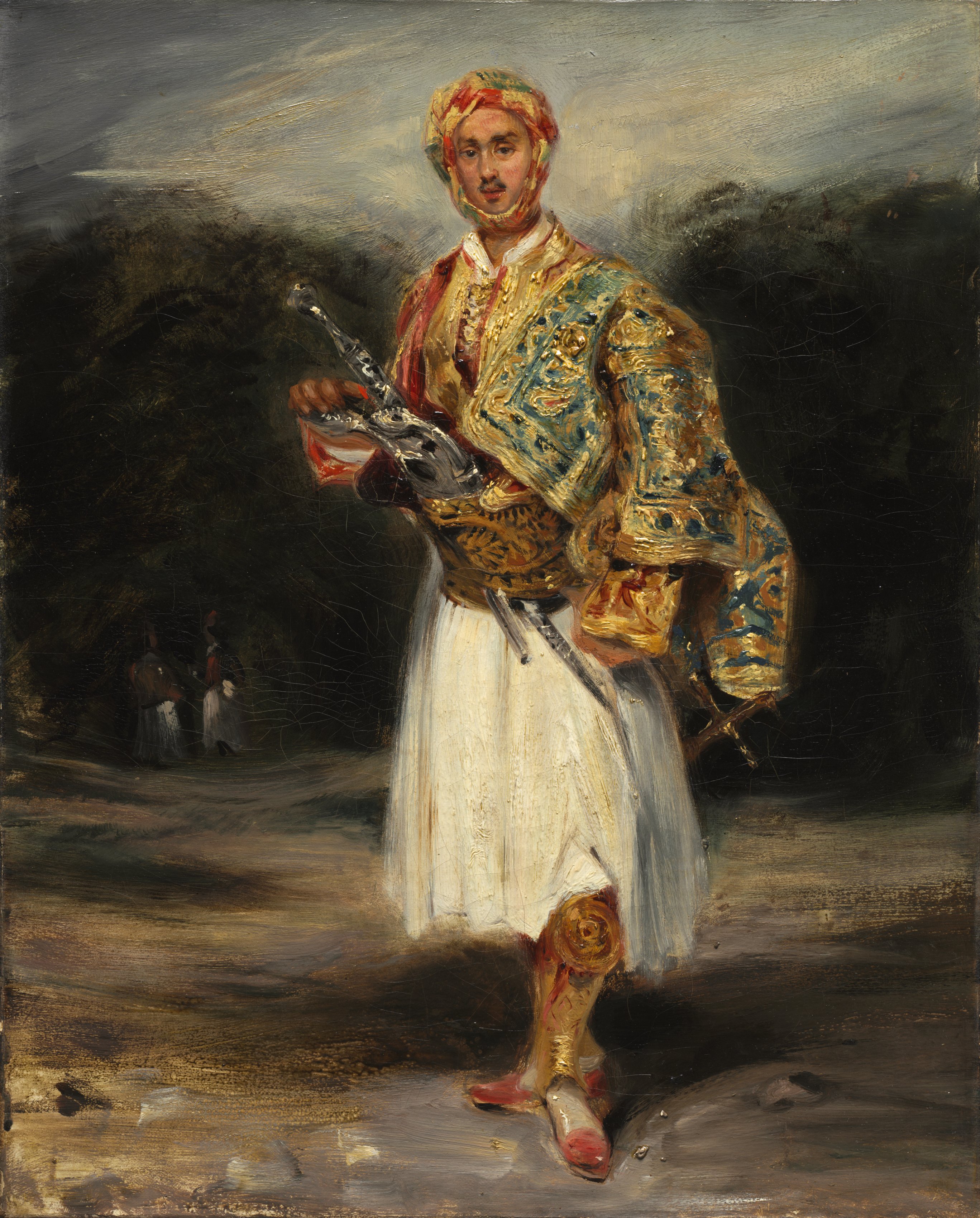 Eugène Delacroix, Count Demetrius de Palatiano in Suliot Costume