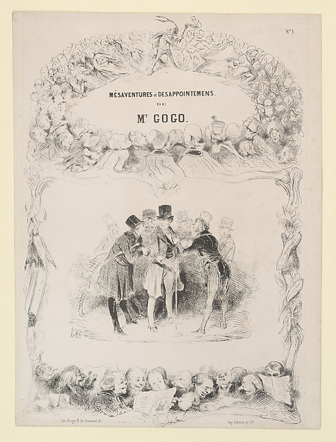 Honoré Daumier, Frontispiece, from Mésaventures et Désappointemens de Mr. Gogo