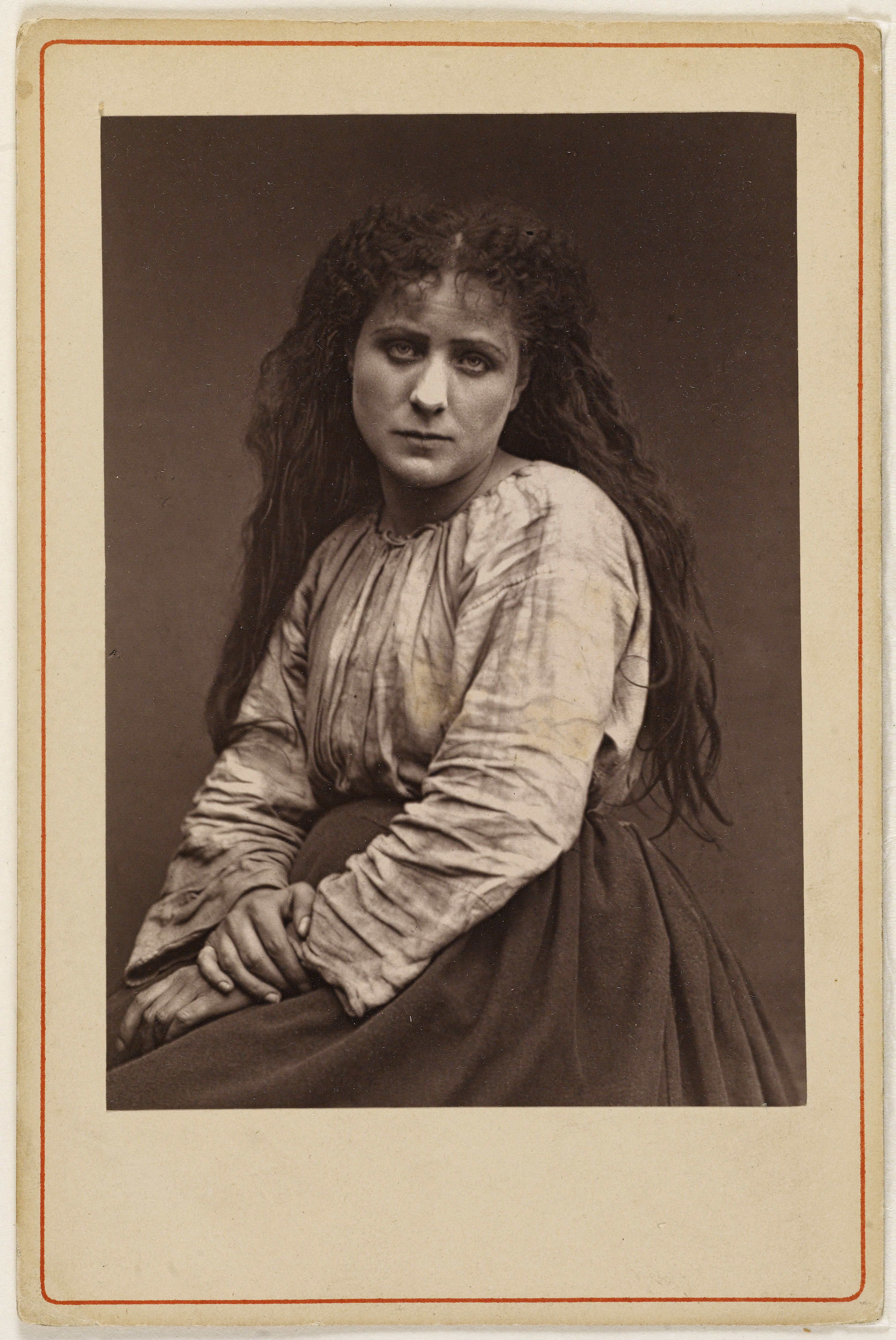 Anonyme, Portrait de Moreau Angèle (-1897) dans les deux orphelins, Porte St Martin