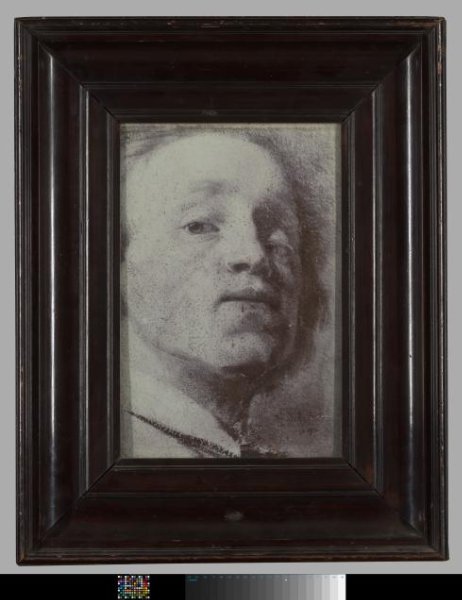 Unknown artist, Fotoreproductie van een getekend zelfportret van M.Maris