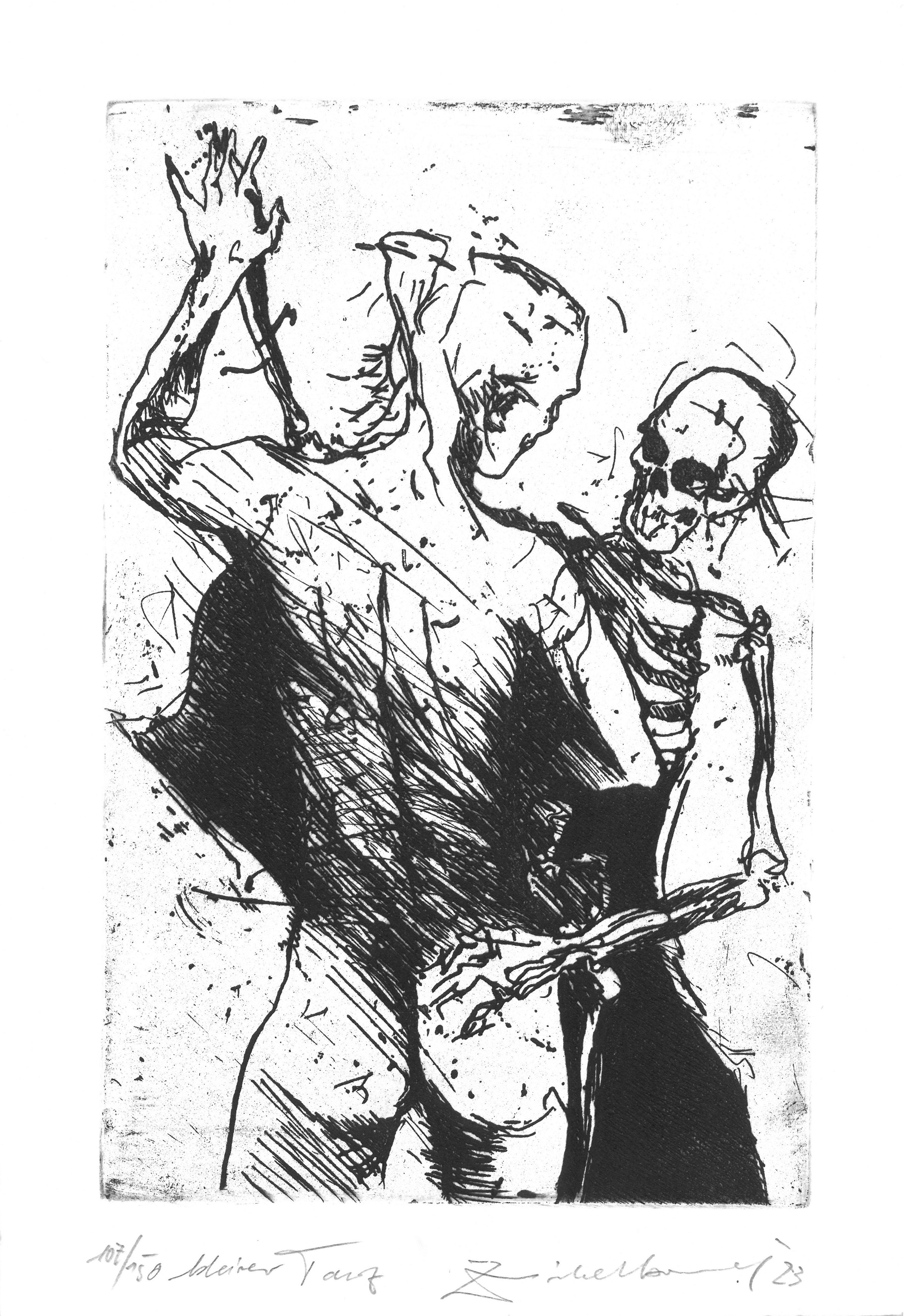 Unknown artist, Grafik "Kleiner Tanz" (Helmut Anton Zirkelbach)