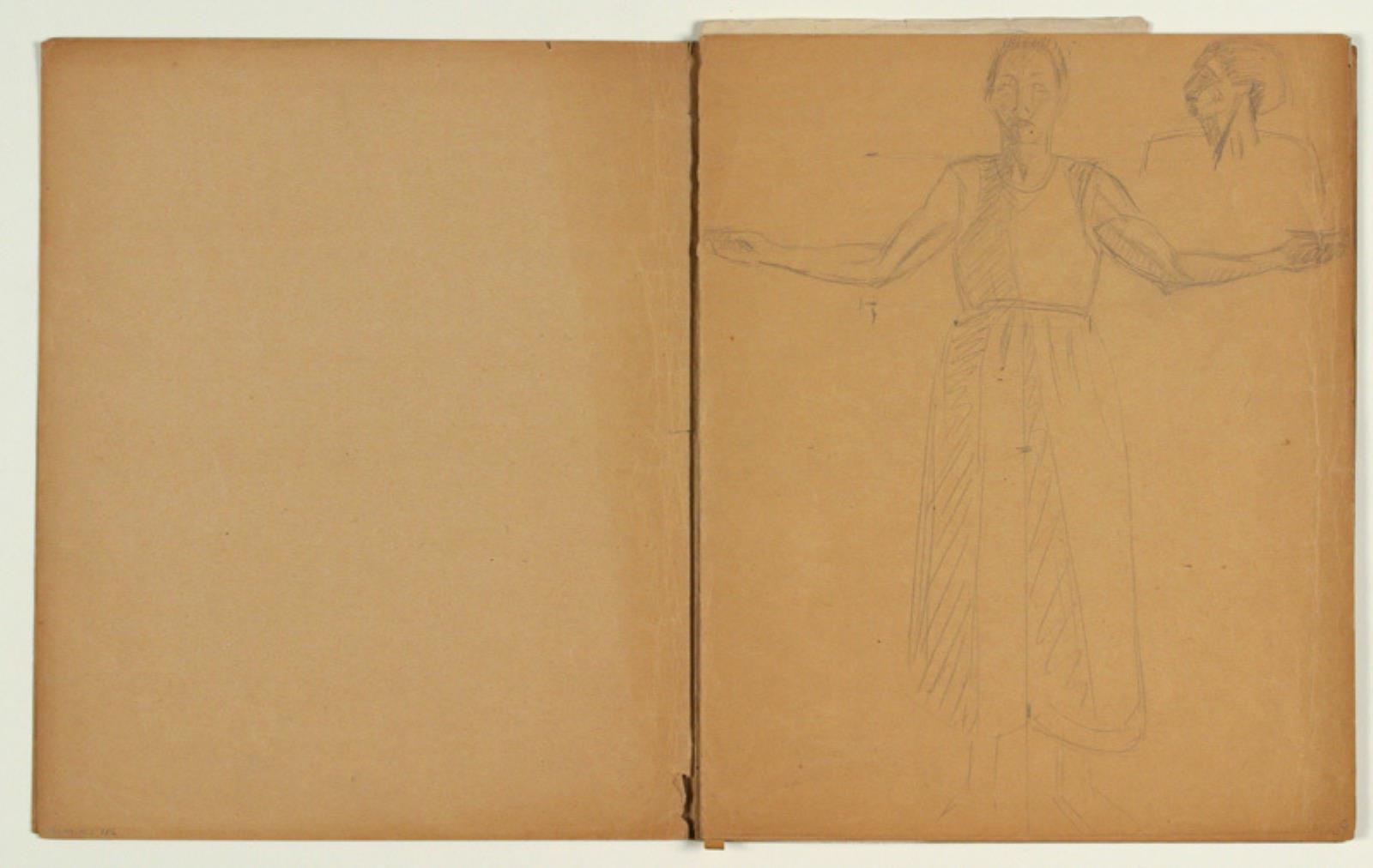 Niels Larsen Stevns, Studie af kvindehoved i profil til "Kristus velsigner børnene" (1937-38)
