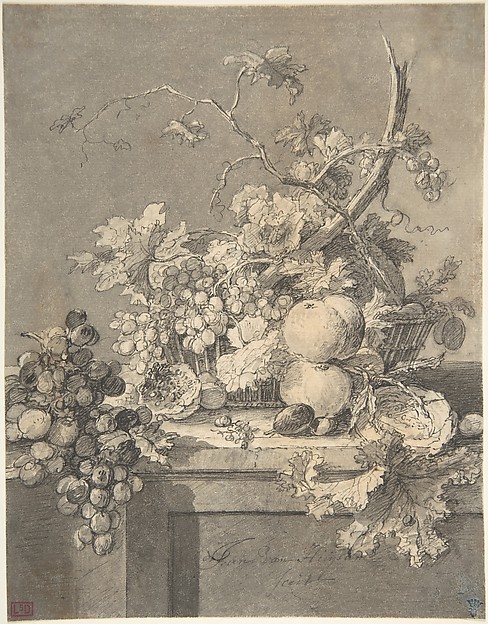 Jan van Huysum, A Basket of Fruit