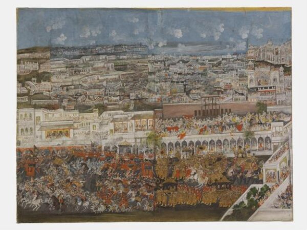 Unknown, A Procession of Ghazi ud-Din Haider through Lucknow