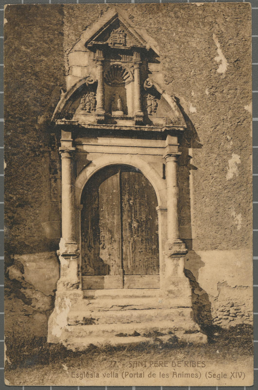 Desconegut, 27. - Saint Pere of Ribes. Old esglesia (Portal of the Souls) (Century XIV)