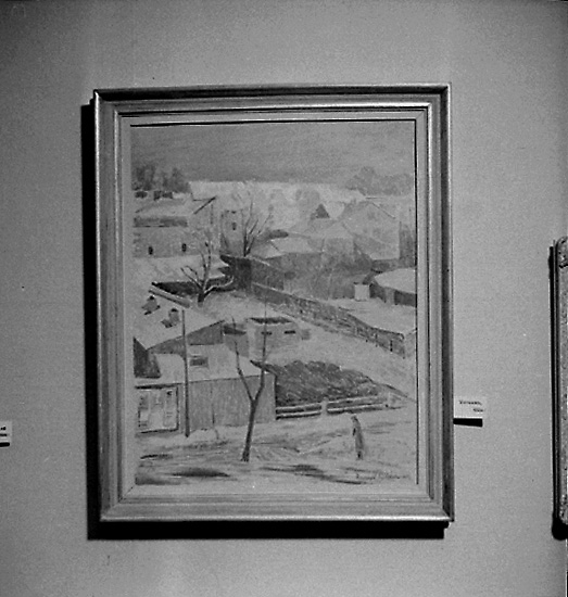 Knut Borg, Tavla, oil painting by Harald Eriksson.