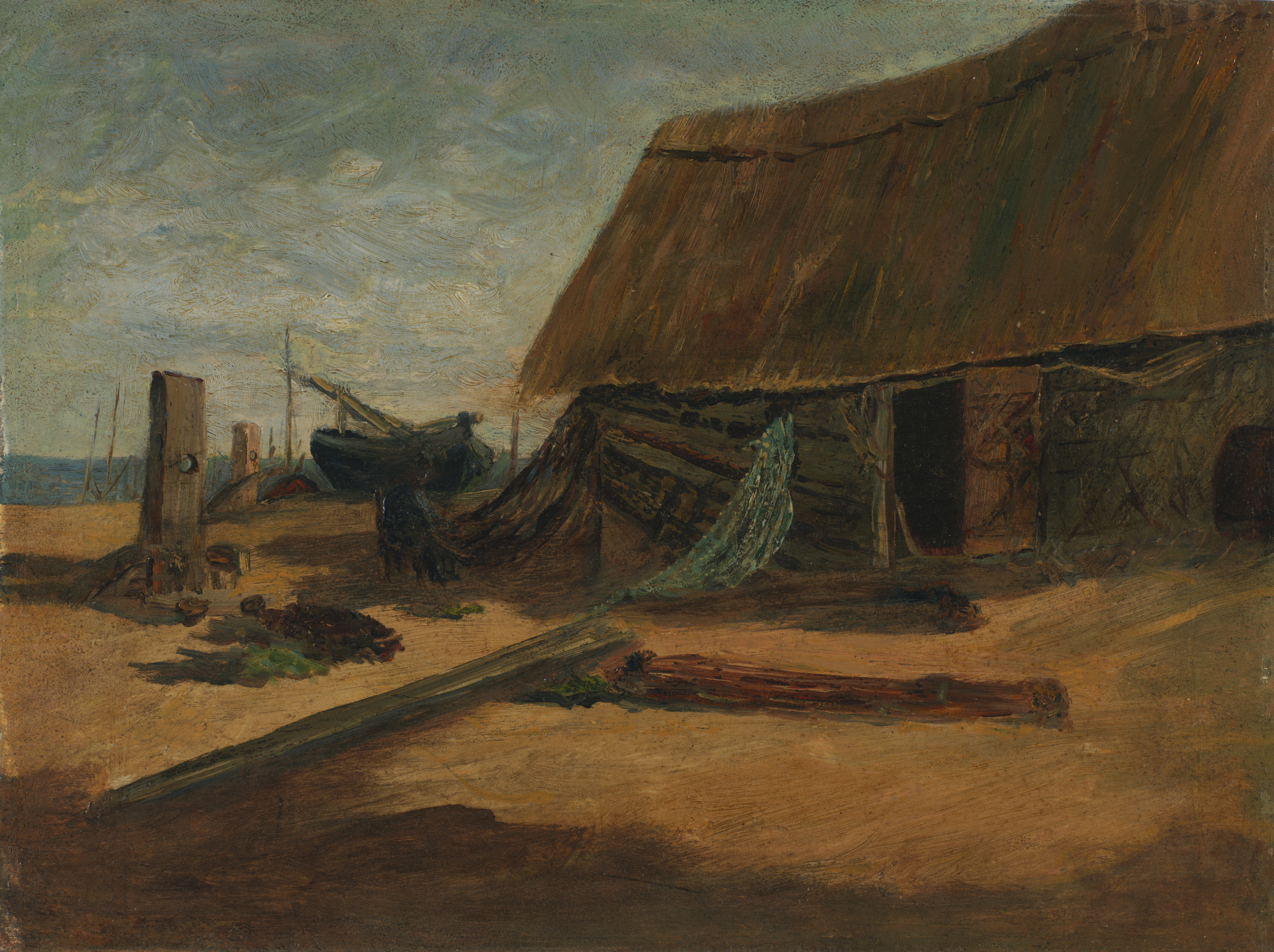 Edward Mitchell Bannister, Fishing Shacks