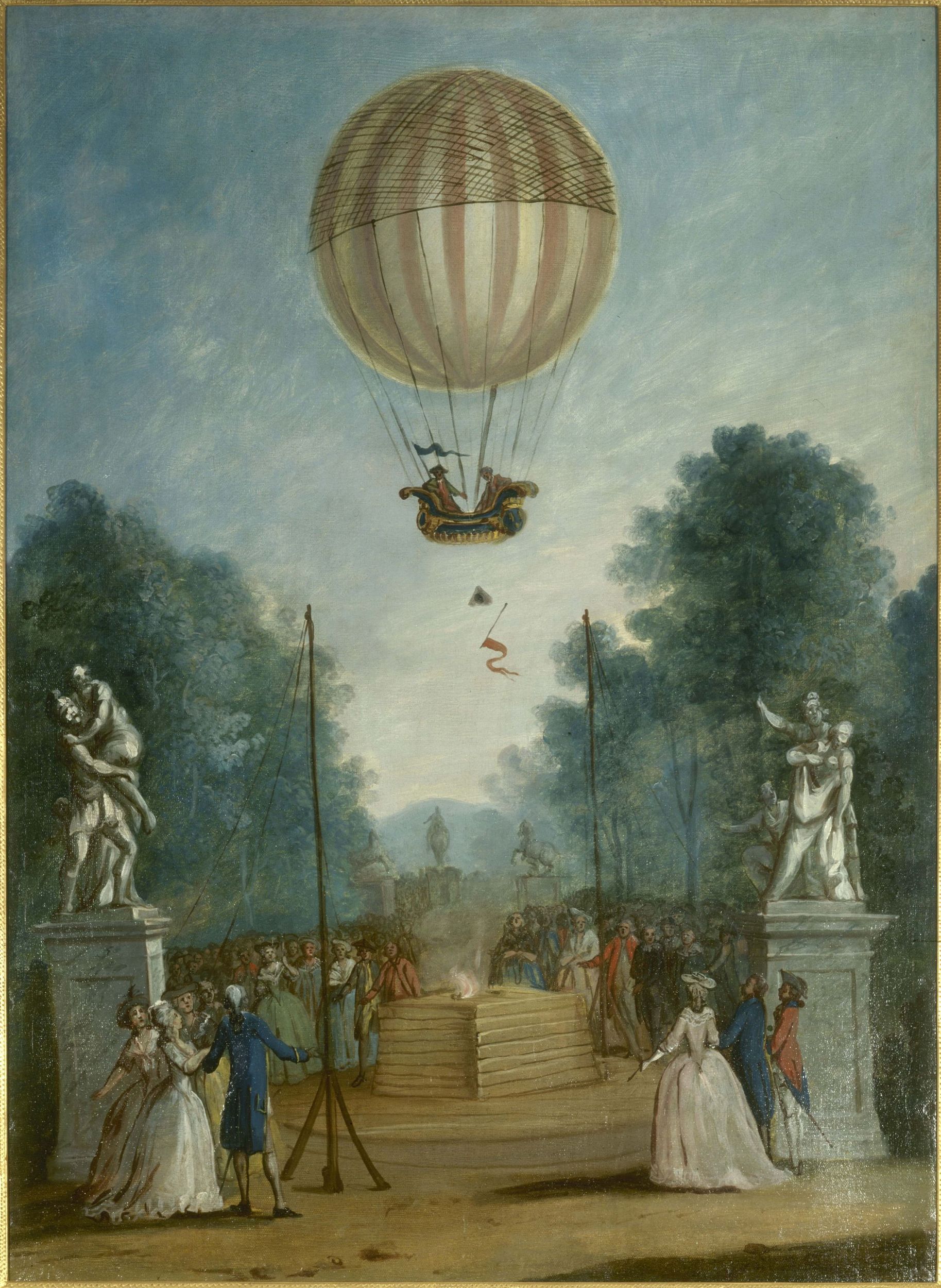 Anonyme, Ascension de Charles et Robert, aux Tuileries, le 1er décembre 1783