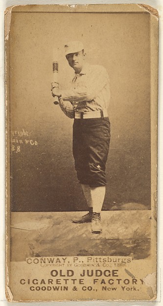 Goodwin & Company, Pete Conway, Pitcher, Pittsburgh, from the Old Judge series (N172) for Old Judge Cigarettes