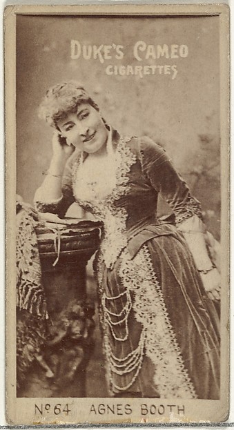 W. Duke, Sons & Co., Card Number 64, Agnes Booth, from the Actors and Actresses series (N145-4) issued by Duke Sons & Co. to promote Cameo Cigarettes