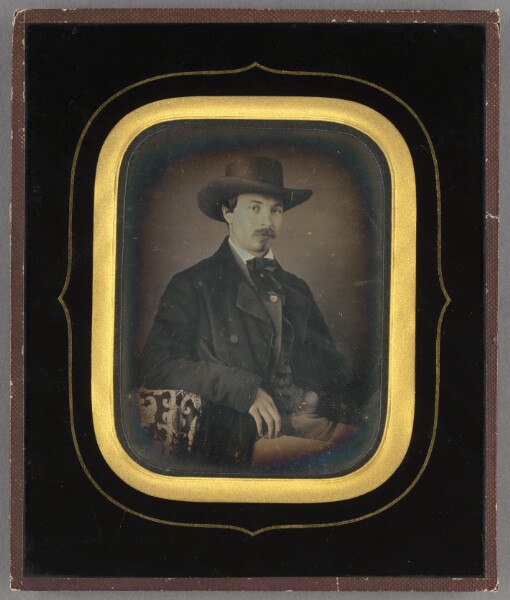 Unknown, [Portrait of a Man with Moustache and Goatee, Wearing a Fedora]