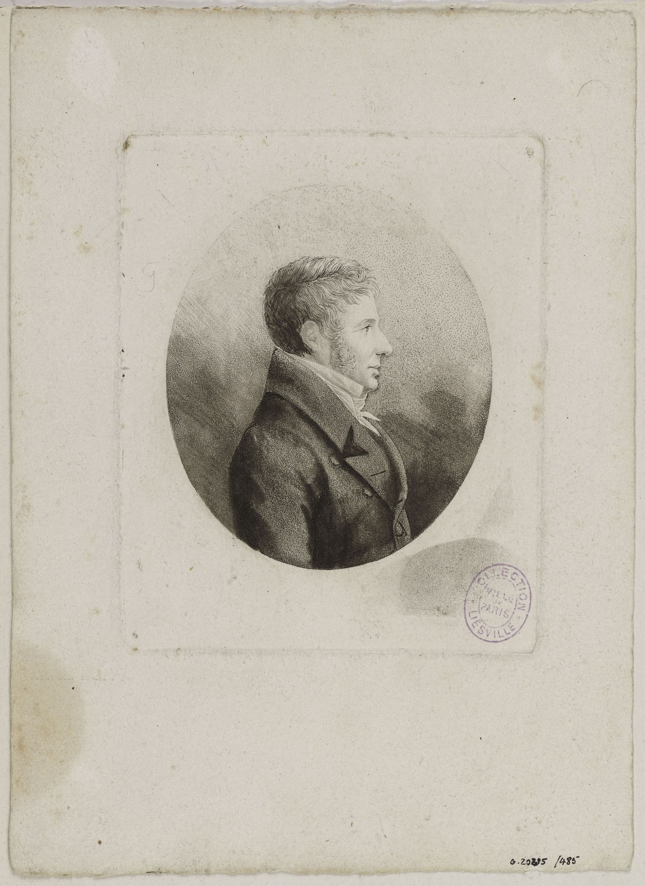 Edmé Quenedey, Portrait d'un homme, fin XVIIIème siècle/début XIXème siècle