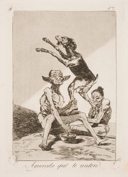 Francisco de Goya, Vent til den er blevet smurt med salve