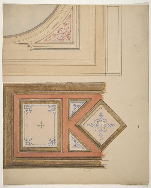 Jules-Edmond-Charles Lachaise, Designs for a ceiling and painted panel