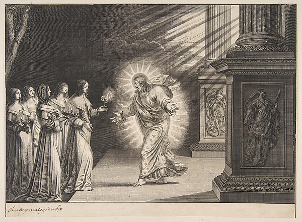 Abraham Bosse, The Wise Virgins before Christ, plate 3 from "The Wise Virgins and The Foolish Virgins" (Les Vierges sages et les Vierges folles)