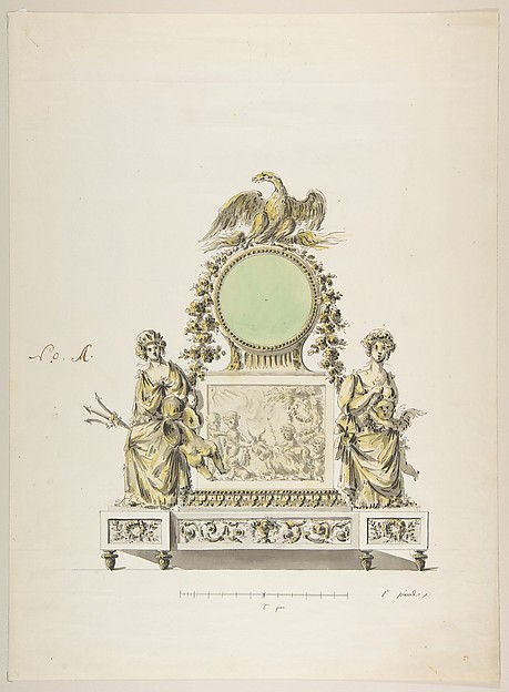 Anonymous, French, 18th century, Design for a Clock
