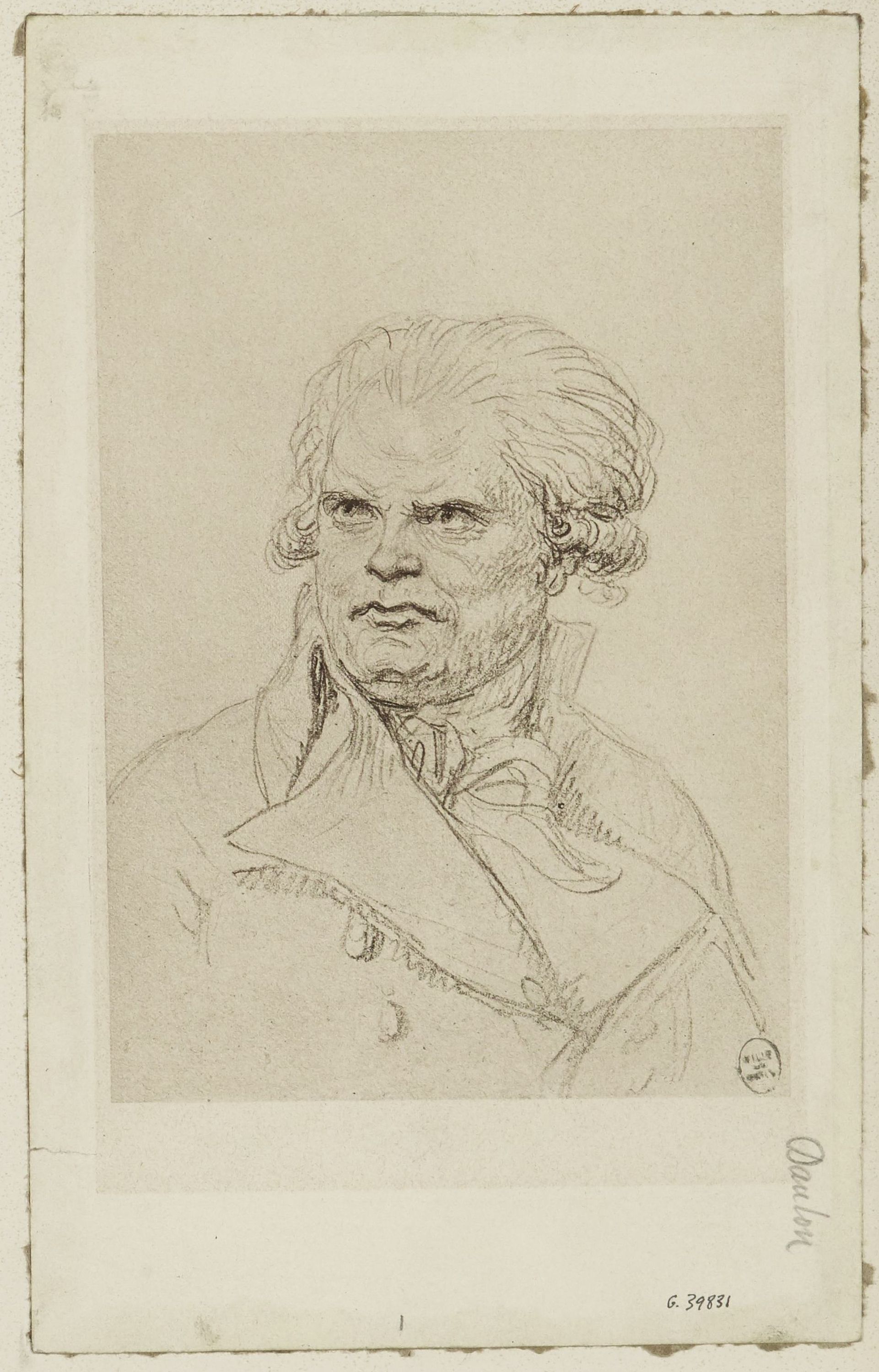 Inconnu, Portrait de Danton par David.