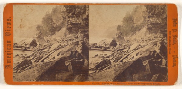 John P. Soule, Banks of the Niagara, from below Suspension Bridge.