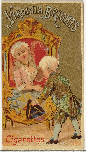 Allen & Ginter, From the Girls and Children series (N64) promoting Virginia Brights Cigarettes for Allen & Ginter brand tobacco products