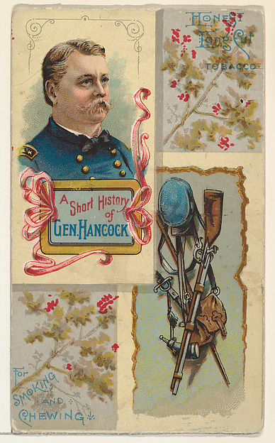 W. Duke, Sons & Co., A Short History: General Winfield S. Hancock, from the Histories of Generals series (N114) issued by W. Duke, Sons & Co. to promote Honest Long Cut Smoking and Chewing Tobacco