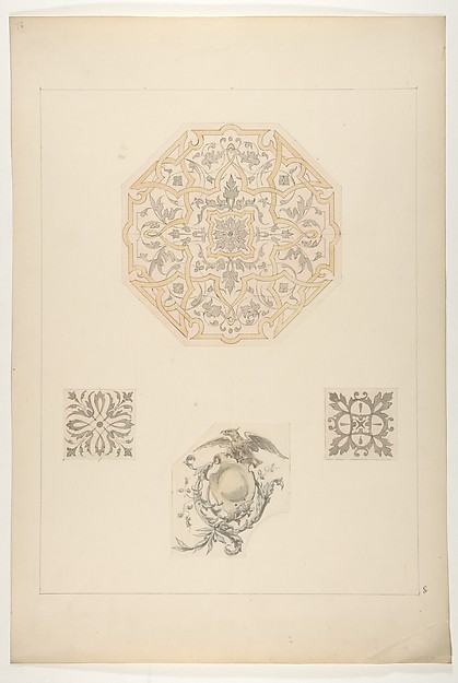 Jules-Edmond-Charles Lachaise, Four designs for decorative motifs