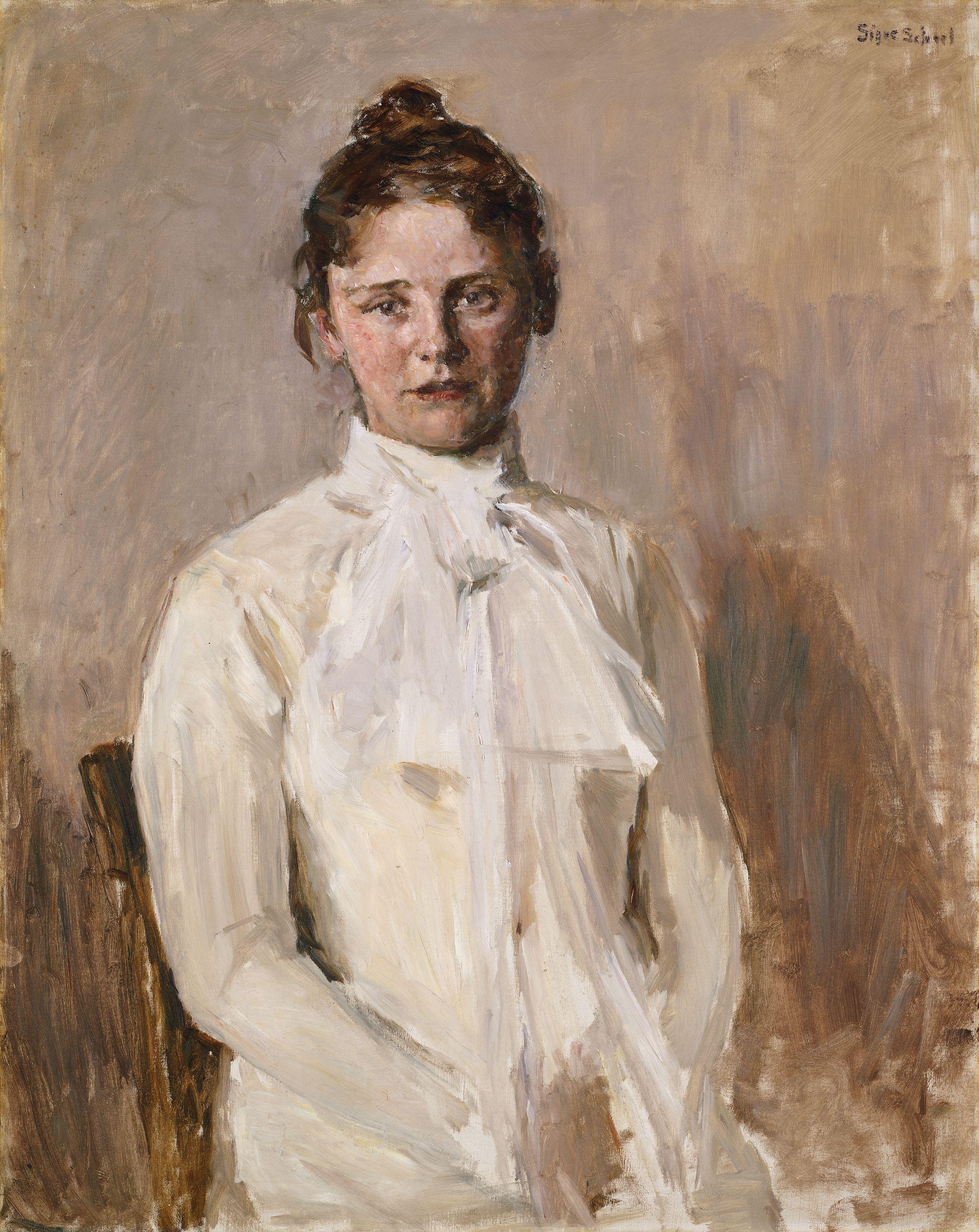 Signe Scheel, Portrait of Valborg Nicolaysen, the Artist's Sister