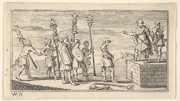 William Hogarth, Shameful Discharge  (John Beaver, Roman Military Punishments, 1725)