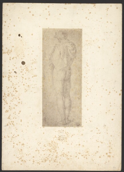Charles Marville, [Drawing of a Man with Wrap Around His Shoulders]