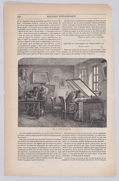 Charles Jacque, Engravers' Studio, from "Le Magasin Pittoresque"