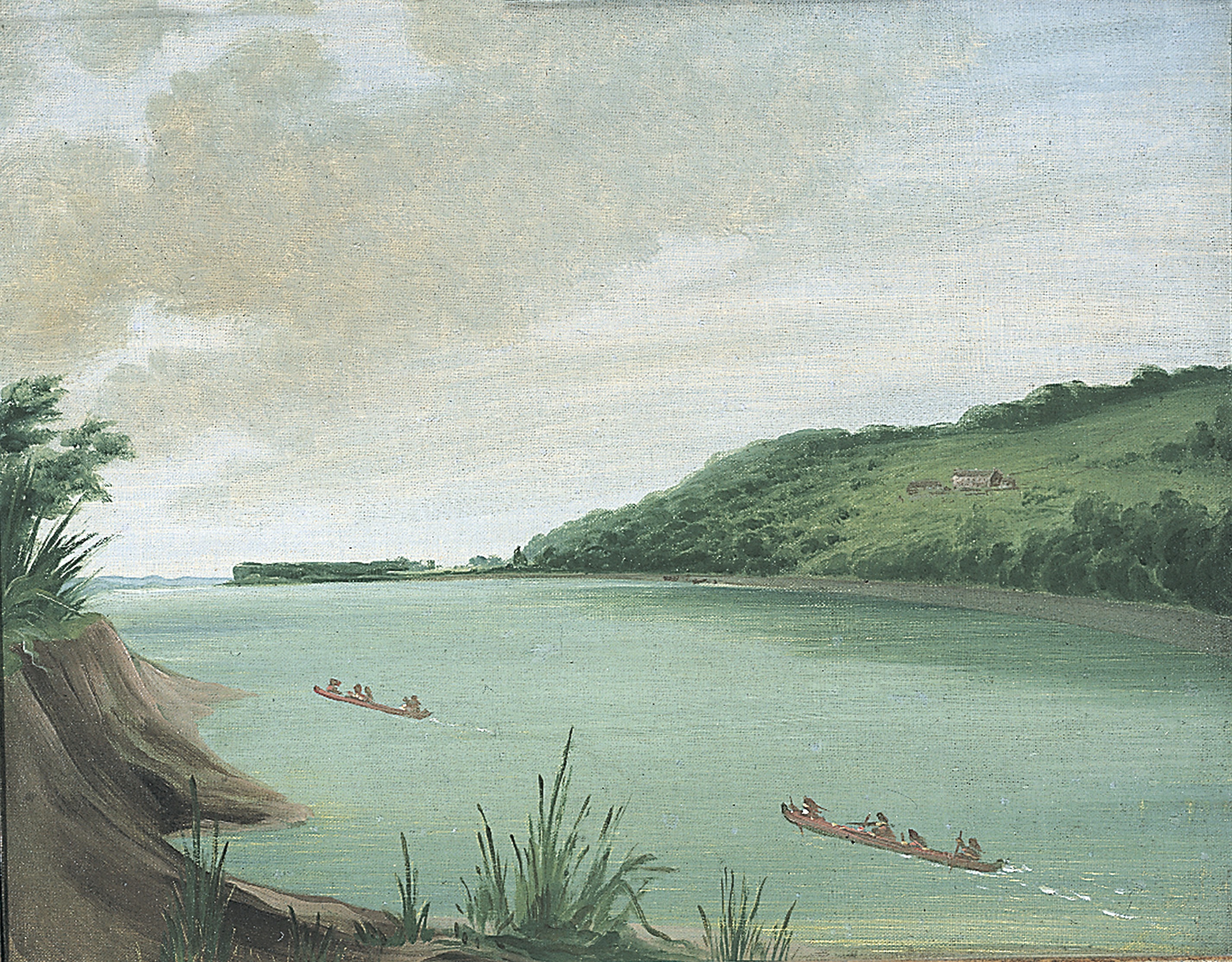 George Catlin, Belle Vue, Indian Agency of Major Dougherty, 870 Miles above St. Louis