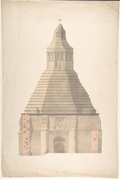 Anonymous, British, 19th century, The Abbot's Kitchen, Glastonbury Abbey