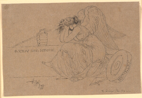 Nicolai Abildgaard, Nemesis, tildækkende sine øjne af sorg