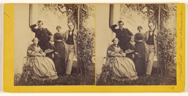 Carleton Watkins, [Sherman Day standing with a group of men and women]